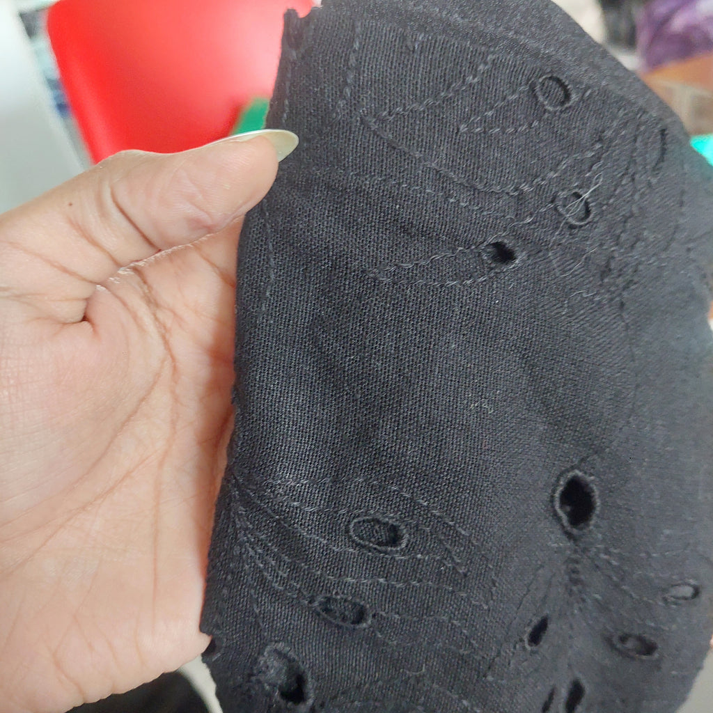 Zara Black Cutwork Midi Dress | Gently Used |