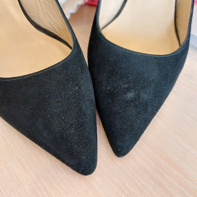 Beymen Black Faux Suede Heels | Pre Loved |