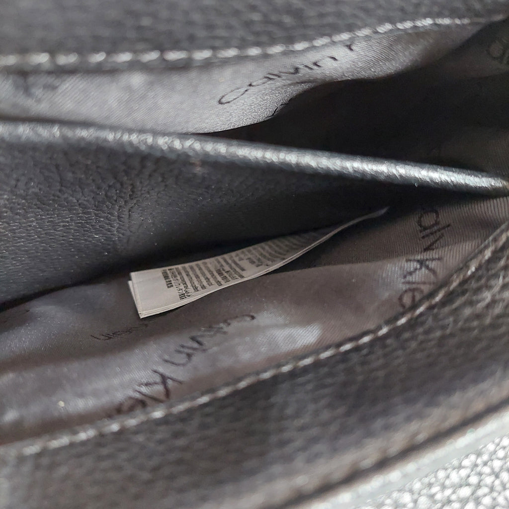 Calvin Klein Black Dressed EW Leatherette Crossbody Bag | Pre Loved |