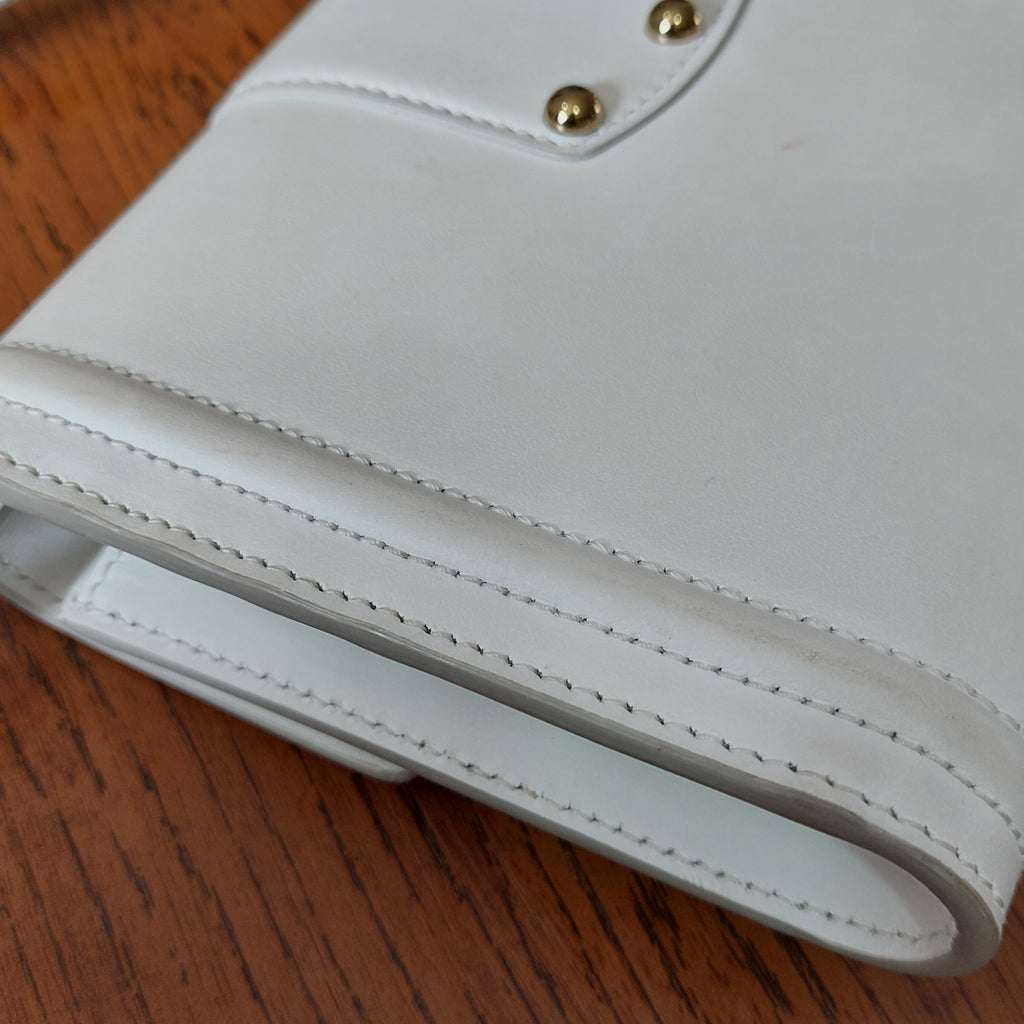 DOLCE & GABBANA White Gold Leather Amore Crossbody Bag | Pre Loved |