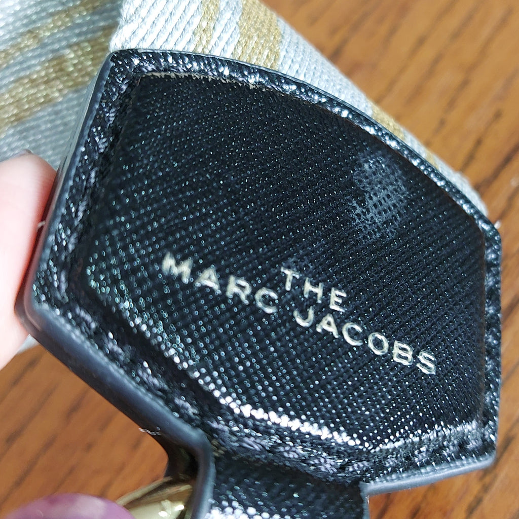 Marc Jacobs Gold/Silver Leather Snapshot Camera Crossbody Bag | Pre Loved |