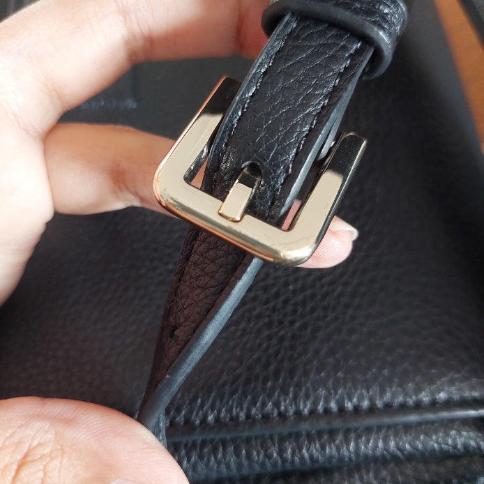 Calvin Klein Black Dressed EW Leatherette Crossbody Bag | Pre Loved |
