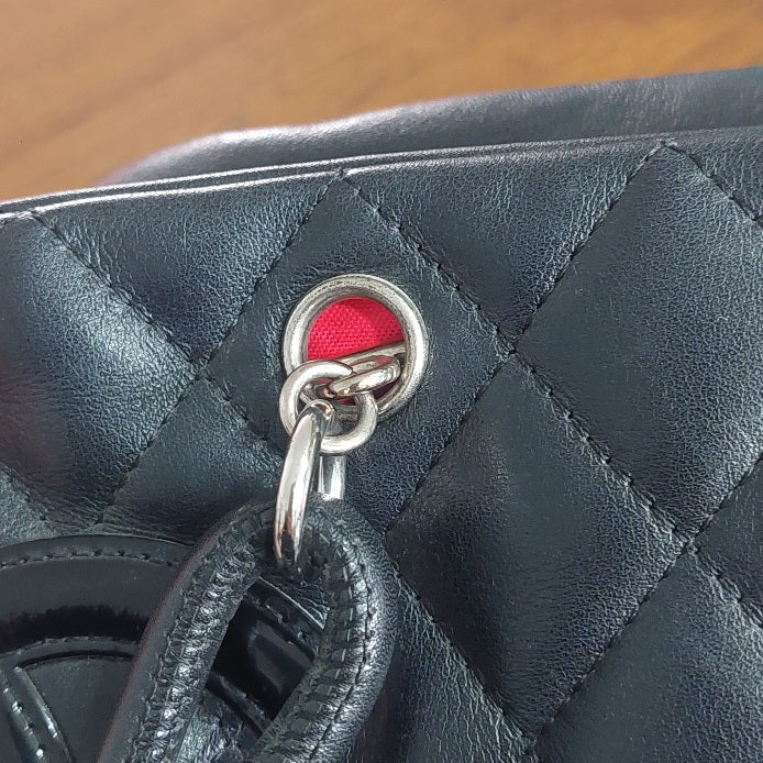 Chanel Black Calf Leather Cambon Ligne Mini Bag | Pre Loved |