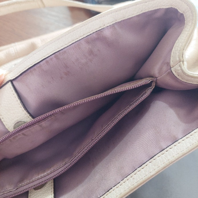 Coach Beige & Ivory Pebbled Leather Penelope Shoulder Bag | Pre Loved |