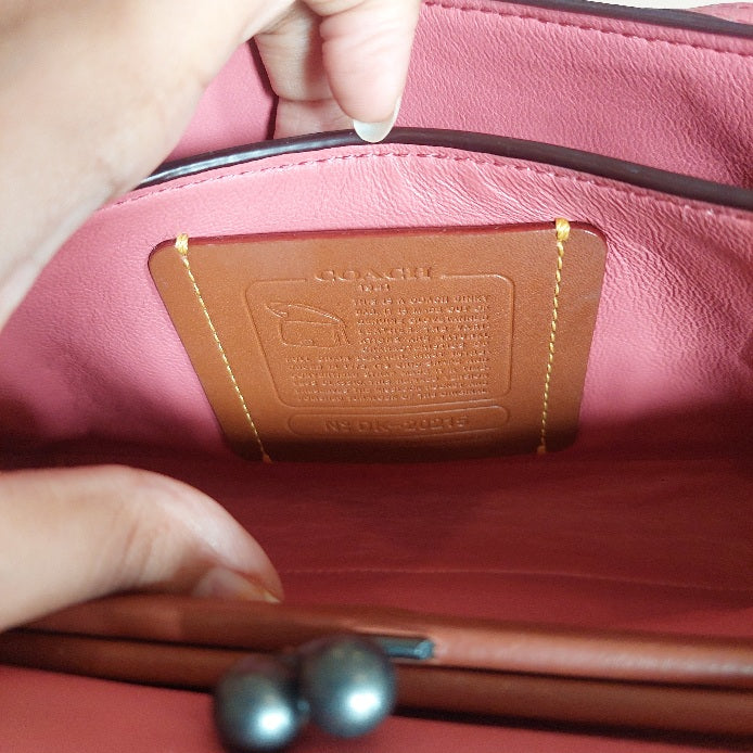 Coach Barbie Pink Dinky Leather Crossbody Bag | Pre Loved |