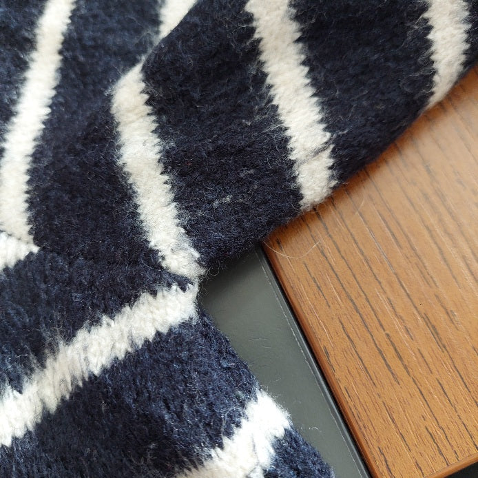 Marks & Spencer Navy & Cream Striped Sweater | Pre Loved |