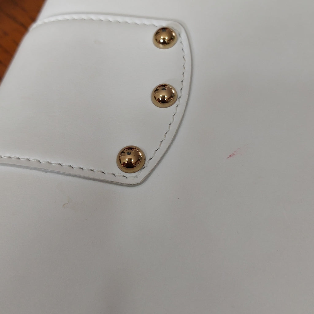 DOLCE & GABBANA White Gold Leather Amore Crossbody Bag | Pre Loved |