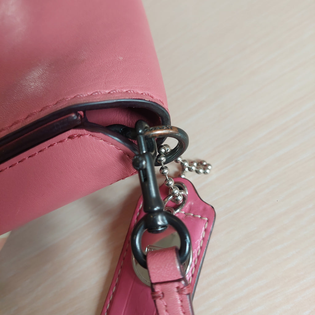 Coach Barbie Pink Dinky Leather Crossbody Bag | Pre Loved |