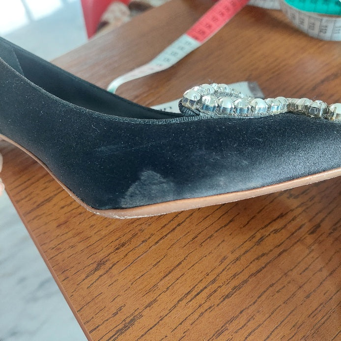 Sophia Webster Black Bibi Pearl Mid Pumps | Pre Loved |