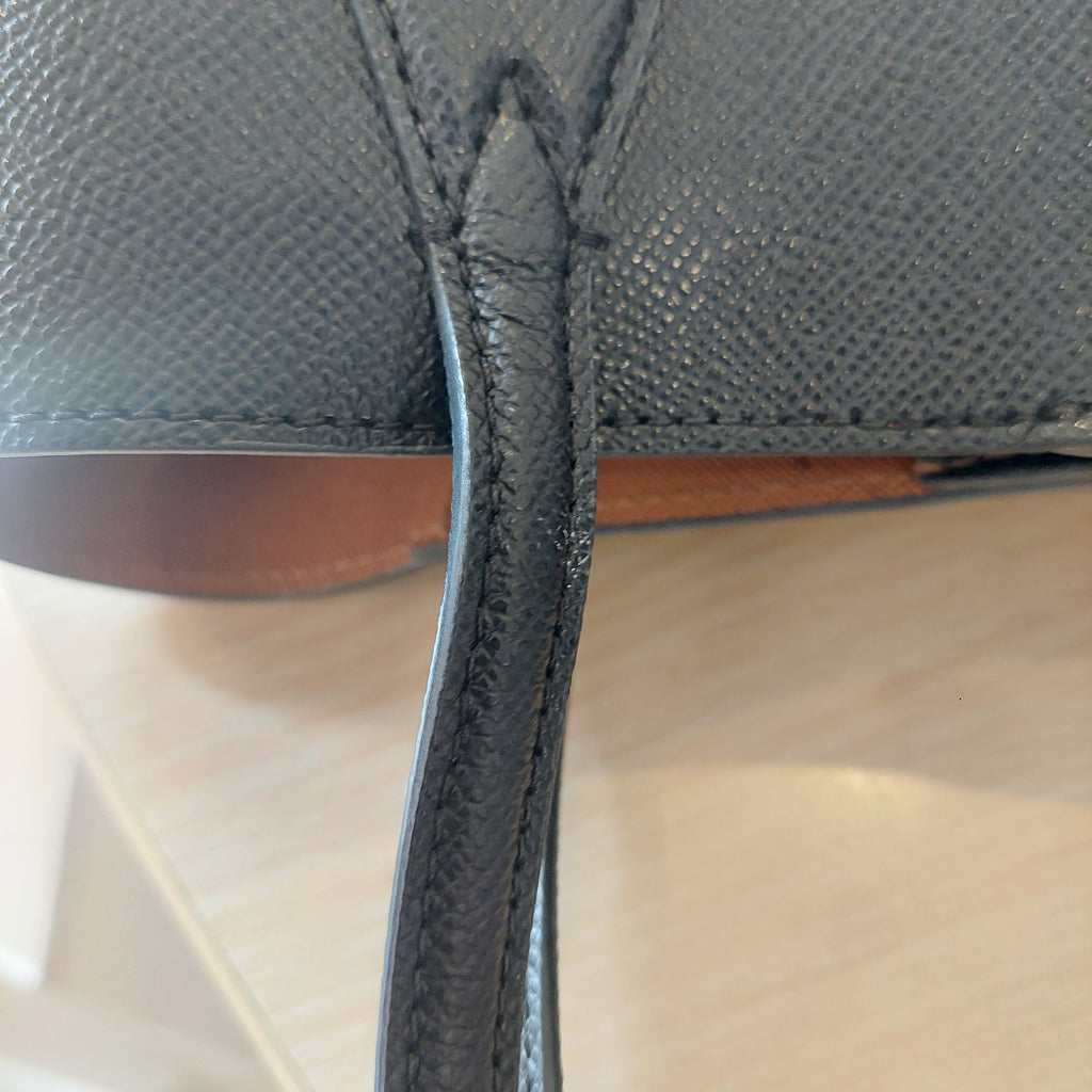Furla Vittoria Nero Black Leather Medium Tote Bag | Pre Loved |