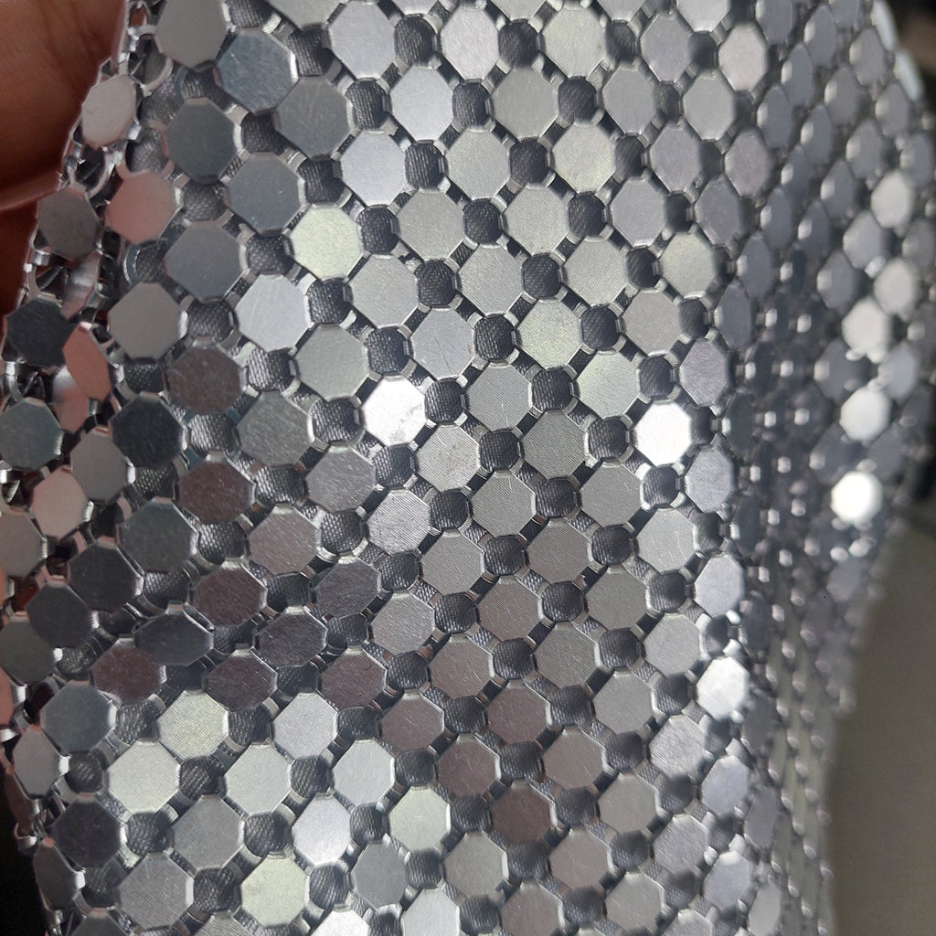 ZARA Silver Metallic Mesh Mini Bag | Gently Used |