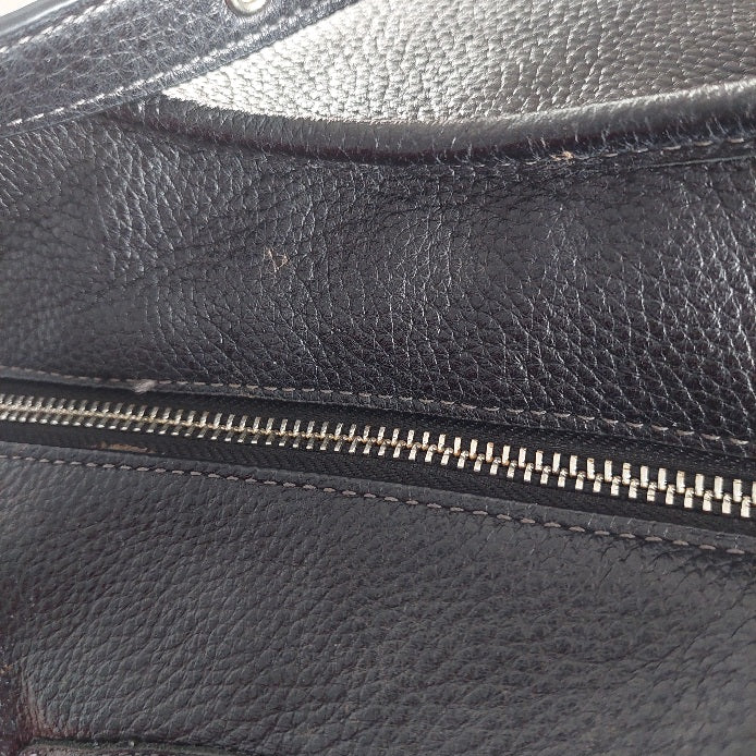 Coach Black Pebbled Leather “Meadow” Shoulder Bag | Pre Loved |