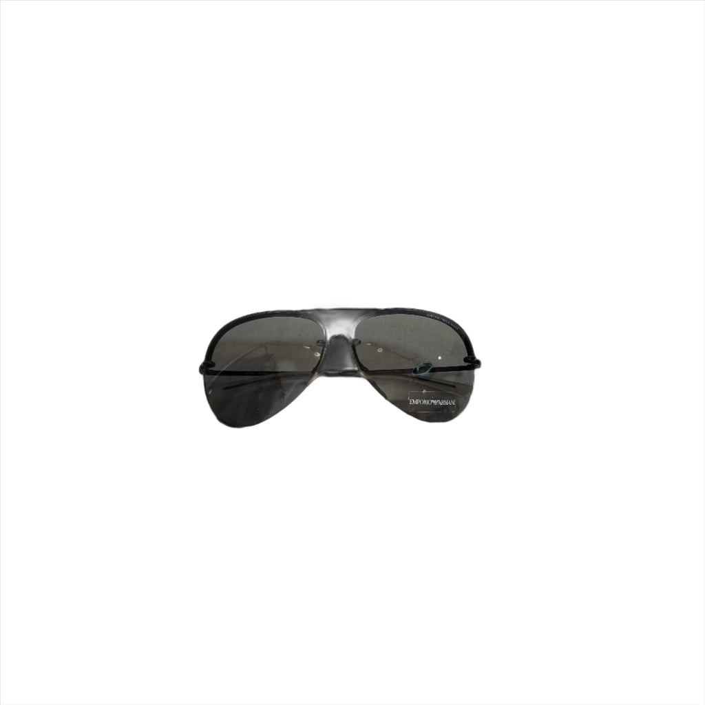 Emporio Armani Unisex EA9855/S Black Aviator Sunglasses | Like New |