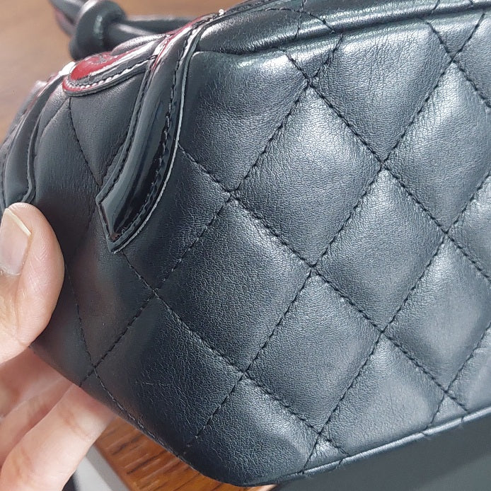 Chanel Black Calf Leather Cambon Ligne Mini Bag | Pre Loved |