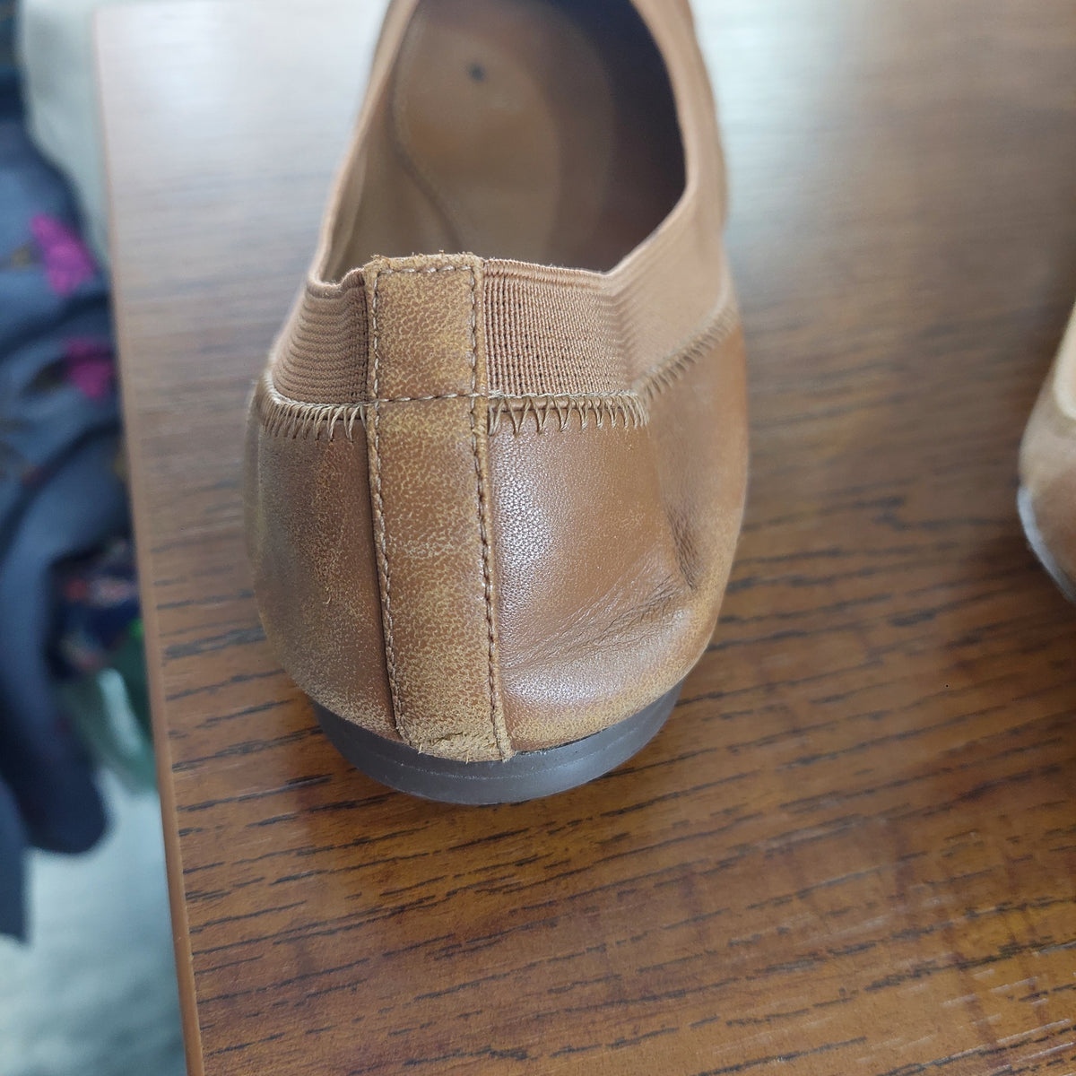 Tory Burch Brown Jolie Leather & Patent Cap Toe Ballet Flats | Pre Loved |