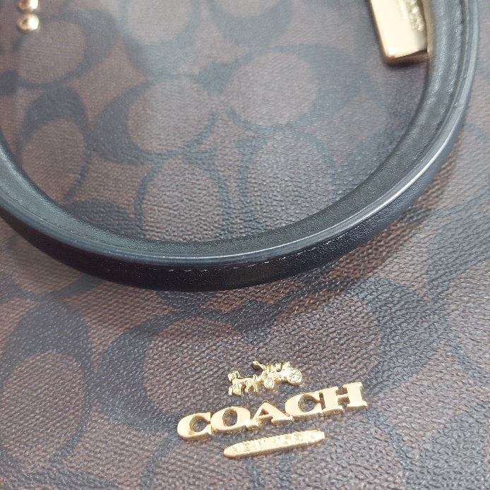 Coach Katy Signature Coated Canvas Leather Dome Handbag | Pre Loved |