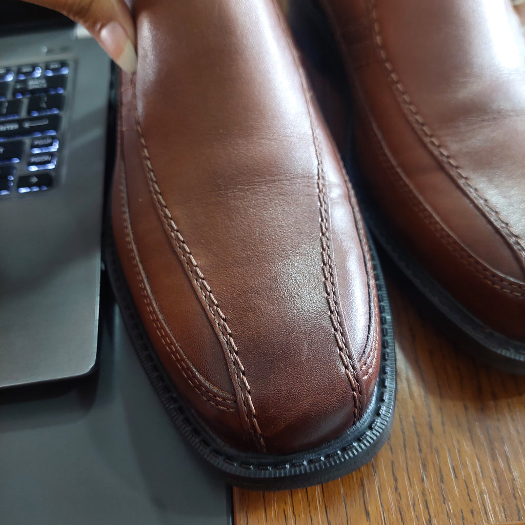 Rock Leader Men's Brown 2 Bike Toe Slip On Shoes | Gently Used |