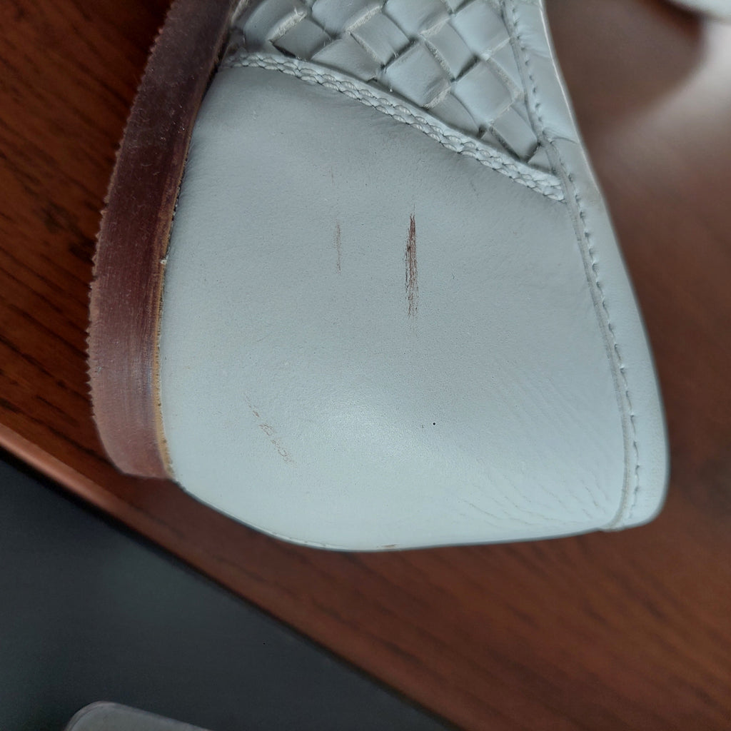 Dune White Leather Hartleys Ballet Flats | Pre Loved |