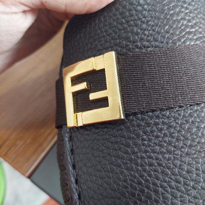 Fendi Men's Brown Leather Driver Loafers | Brand New |