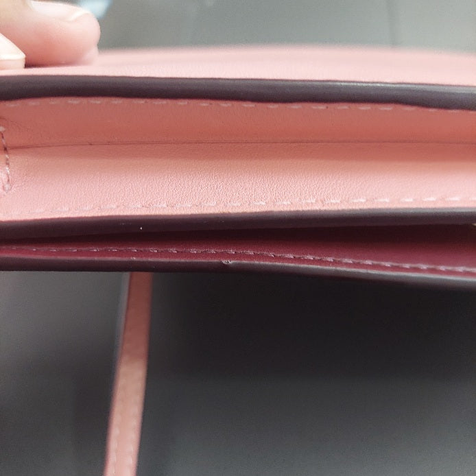 Coach Pink Signature Canvas Anna Foldover Crossbody Bag | Pre Loved |
