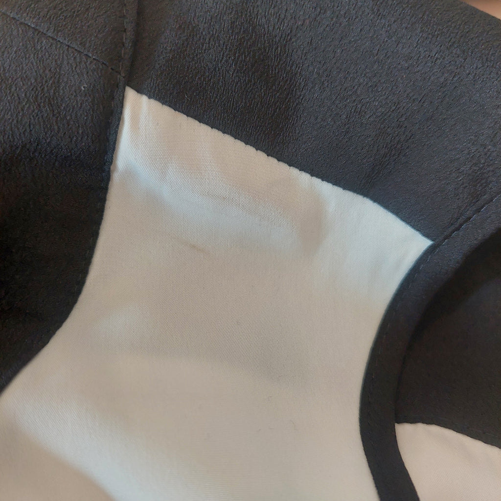 Betty Jackson White & Black Sleeveless Sheer Top | Gently Used |