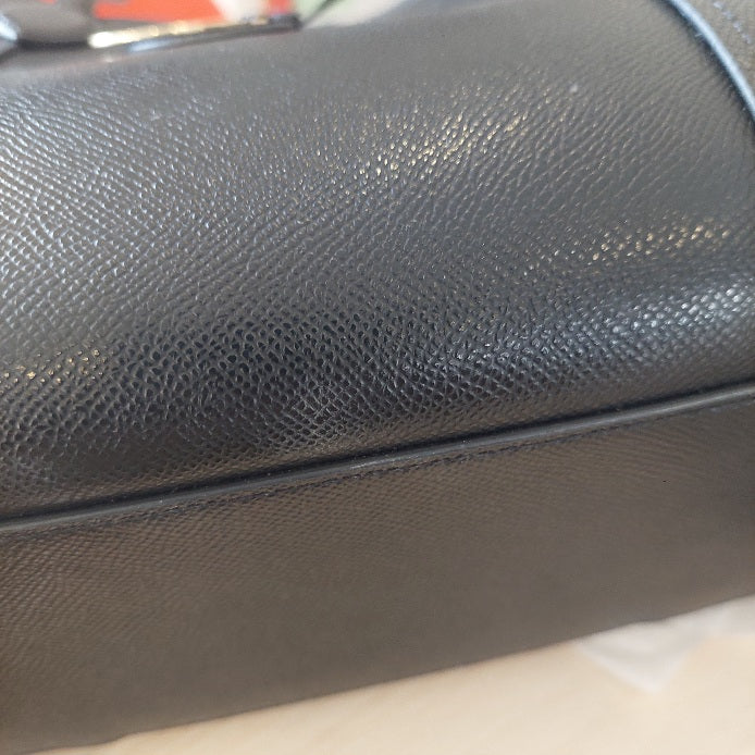 Furla Vittoria Nero Black Leather Medium Tote Bag | Pre Loved |