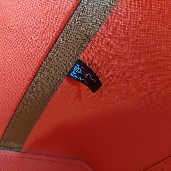 Michael Kors Brown Greenwich Sienna Large Saffiano Leather Bag | Pre Loved |