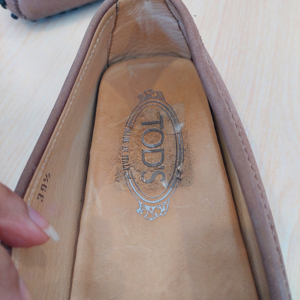 Tod's Beige Suede Loafers | Pre Loved |