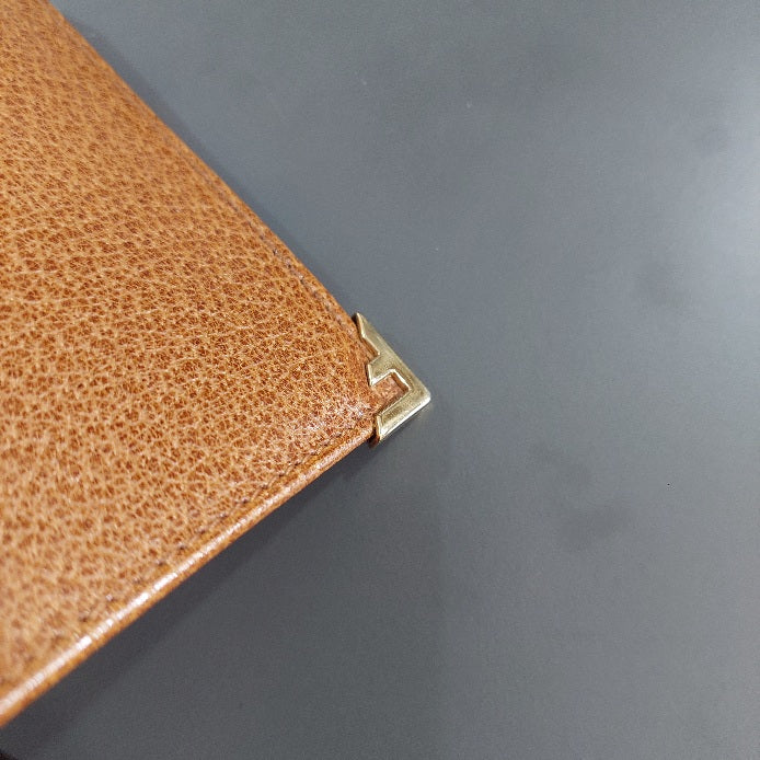 Salvatore Ferragamo Men's Tan Leather Long Wallet | Like New |