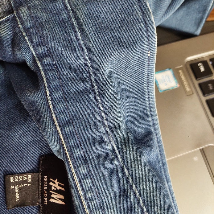 H&M Men's Blue Denim Collared Shirt | Gently Used |