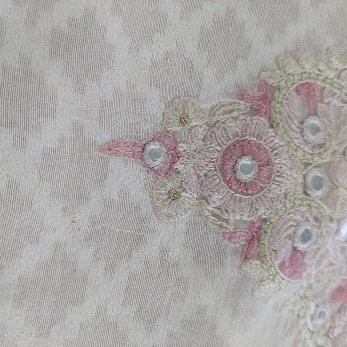 Threads & Motifs Light Pink Mirror Embroidered Outfit (3 Pieces) | Gently Used |