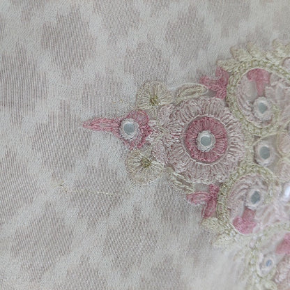 Threads & Motifs Light Pink Mirror Embroidered Outfit (3 Pieces) | Gently Used |