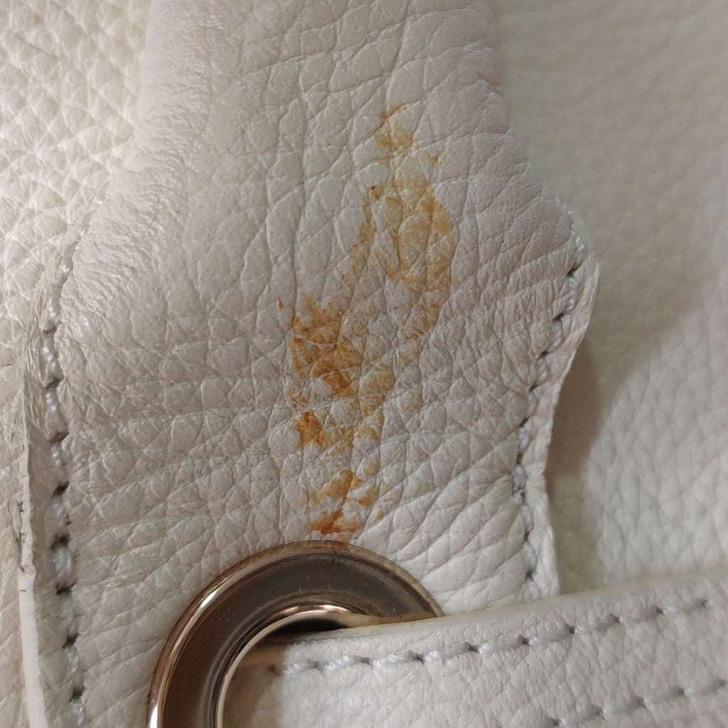 Jimmy Choo Cream Leather Small Rosalie Satchel Bag | Pre Loved |