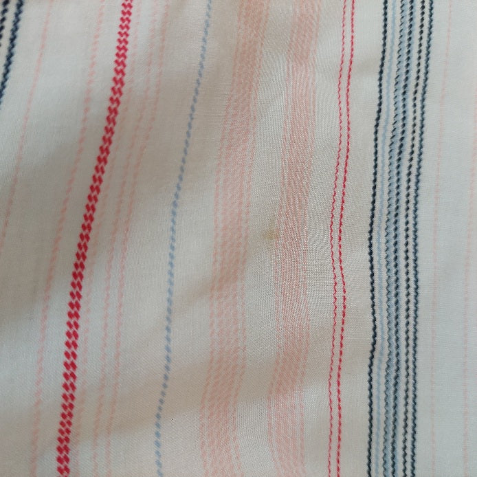 Stradivarius White, Pink & Blue Striped Collared Shirt | Pre Loved |