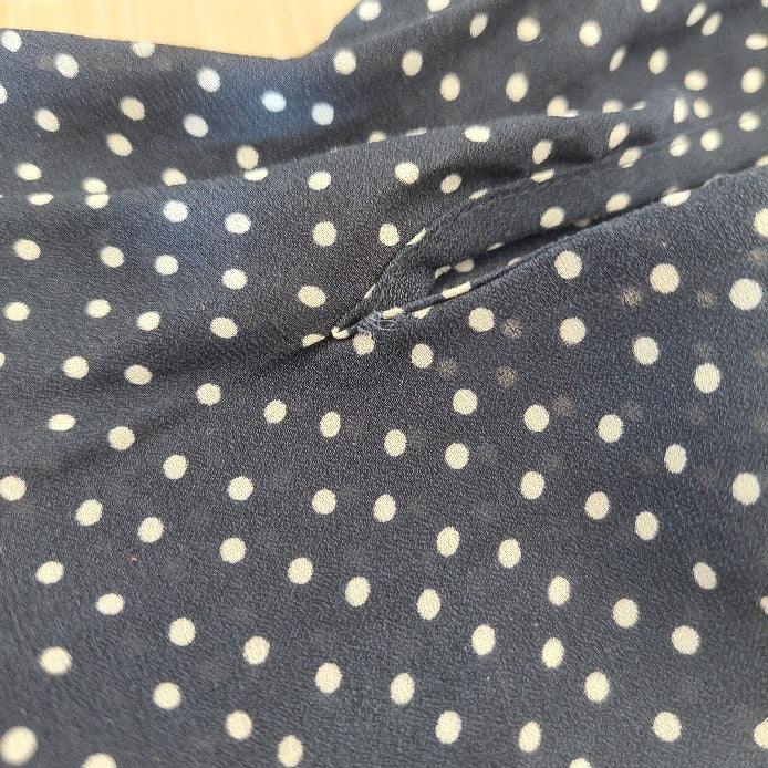 H&M Navy & White Polka Dot Top | Pre Loved |