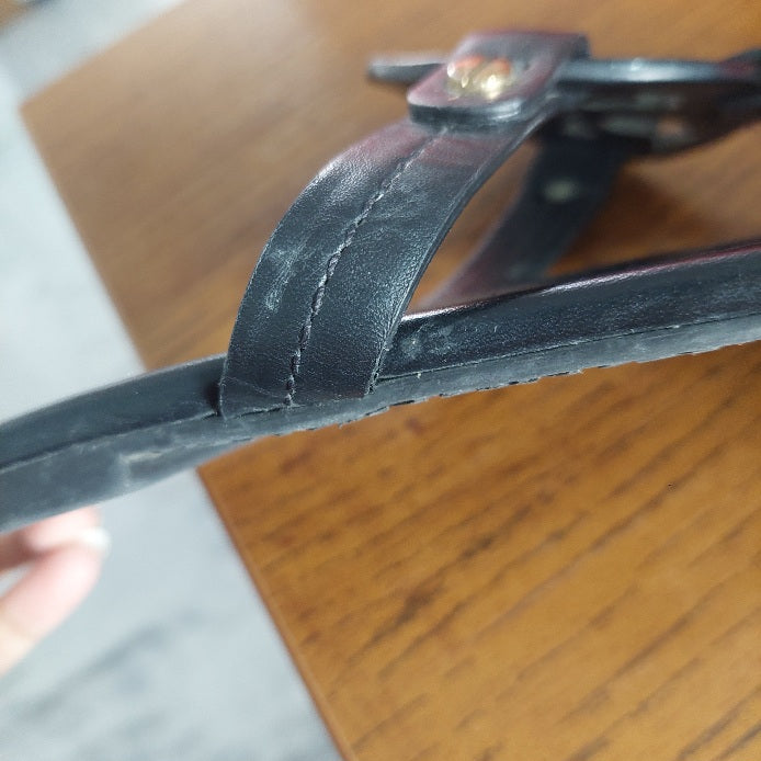 Tory Burch Black Leather 'Miller' Sandals | Pre Loved |