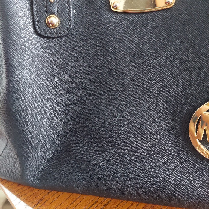 Michael Kors Black Saffiano Leather Large Satchel Bag | Pre Loved |