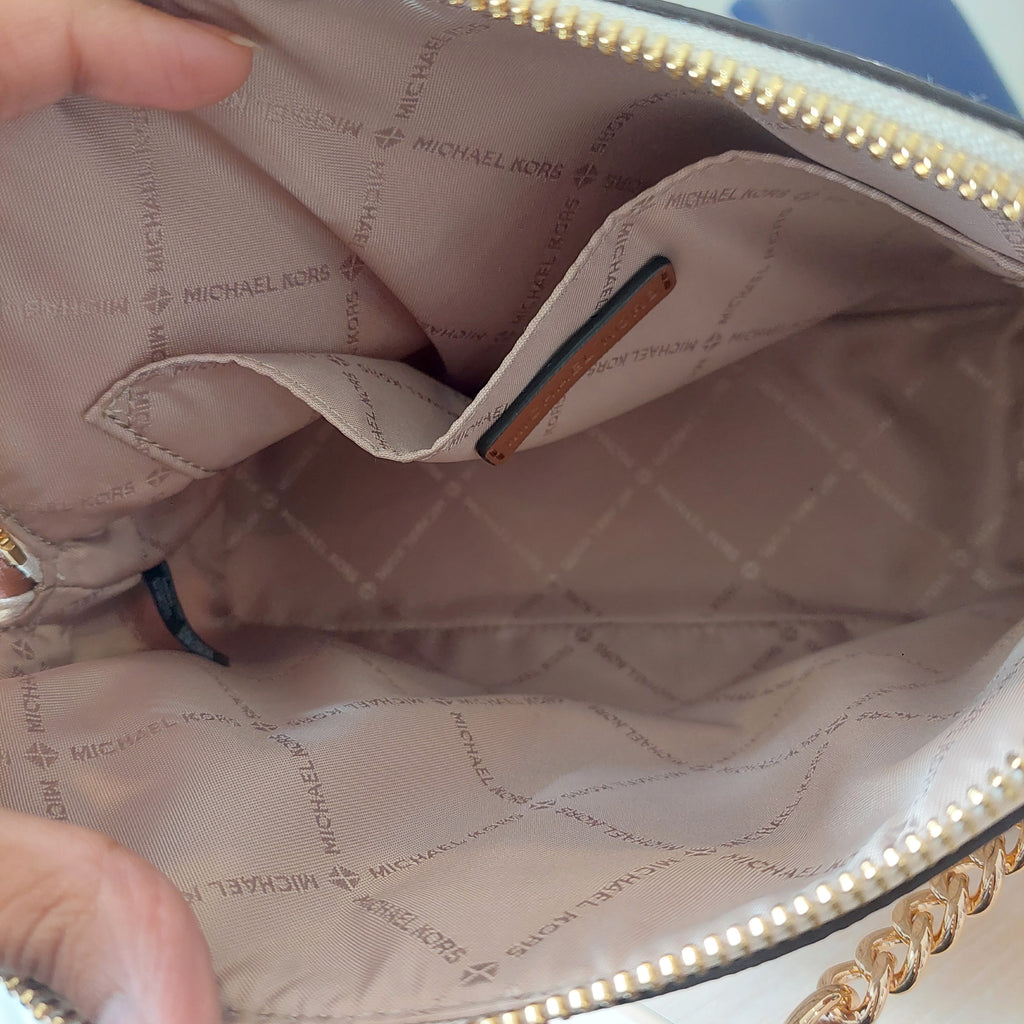 Michael Kors Vanilla Jet Set Medium Crossbody Bag | Brand New |