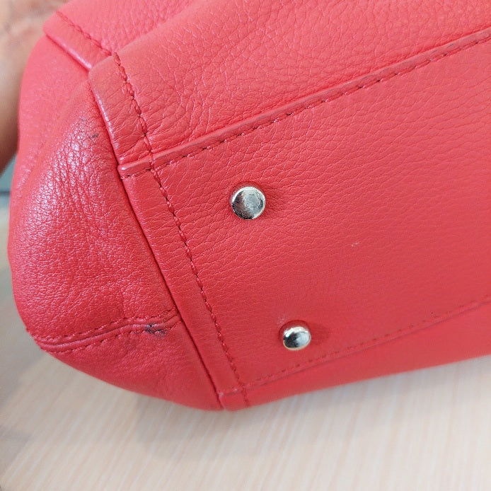 Kate Spade Red Leather Double Handle Crossbody Bag | Pre Loved |