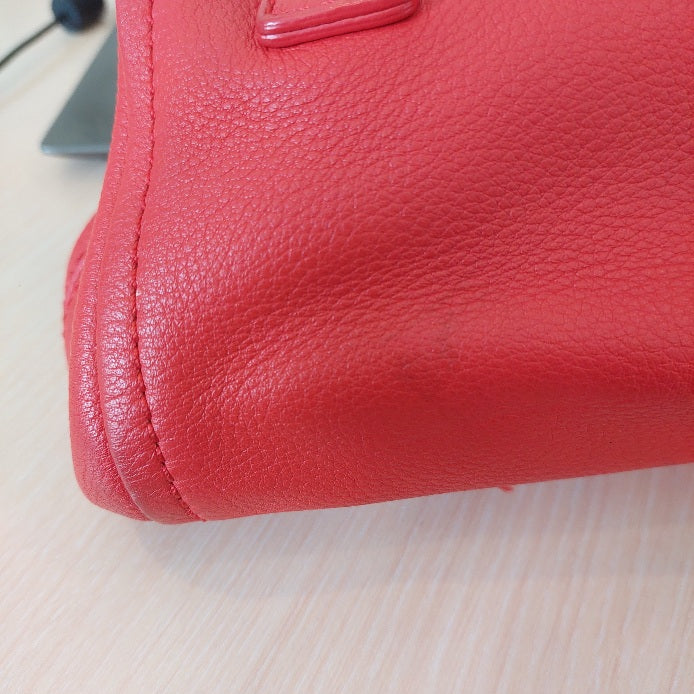 Kate Spade Red Leather Double Handle Crossbody Bag | Pre Loved |
