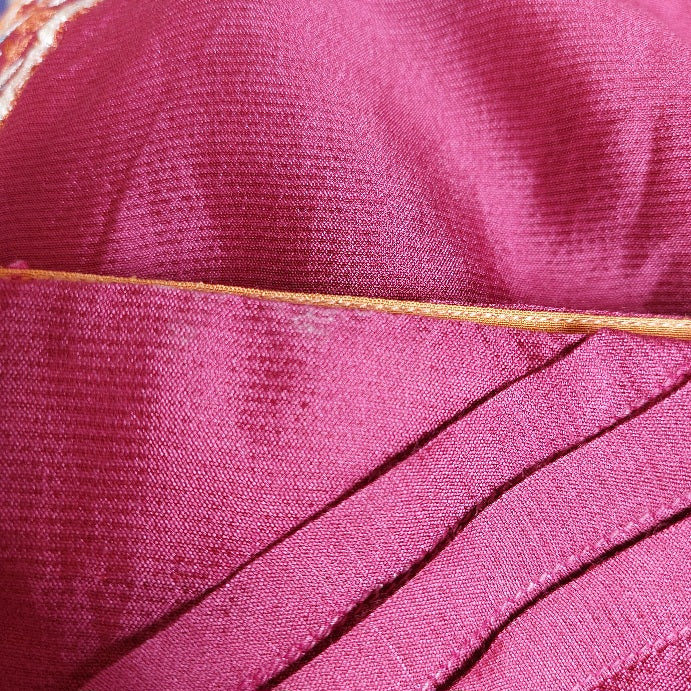 Talha Batla Magenta Embroidered Pleated Kurta | Pre Loved |