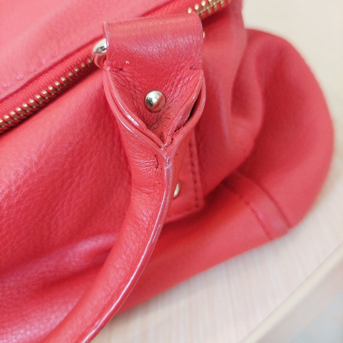 Kate Spade Red Leather Double Handle Crossbody Bag | Pre Loved |