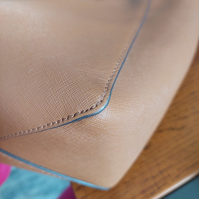 Tory Burch 'Emerson' Tan Leather Tote Bag | Pre Loved |