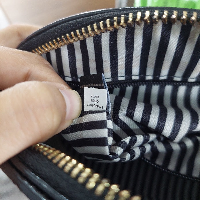 Kate Spade Black Leather Dome Crossbody Bag | Gently Used |