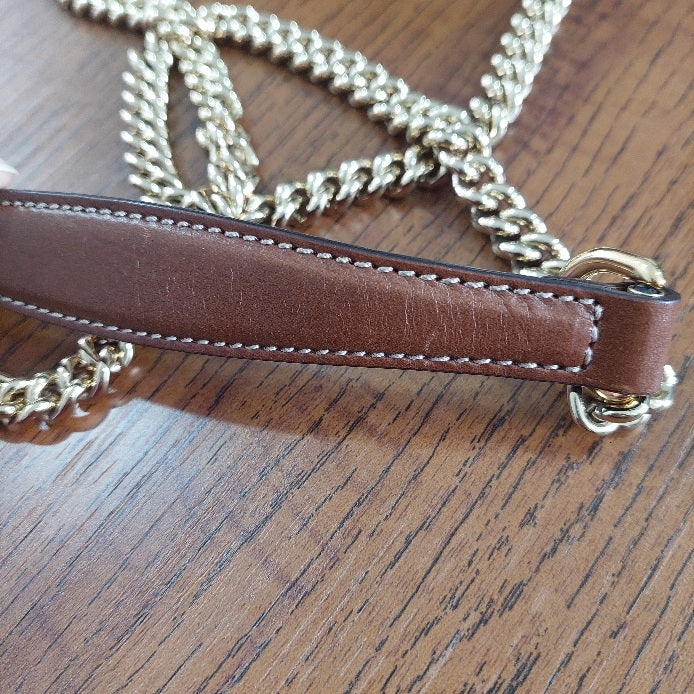 Gucci Brown/Beige GG Supreme Canvas and Leather Mini Chain Bag | Gently Used |