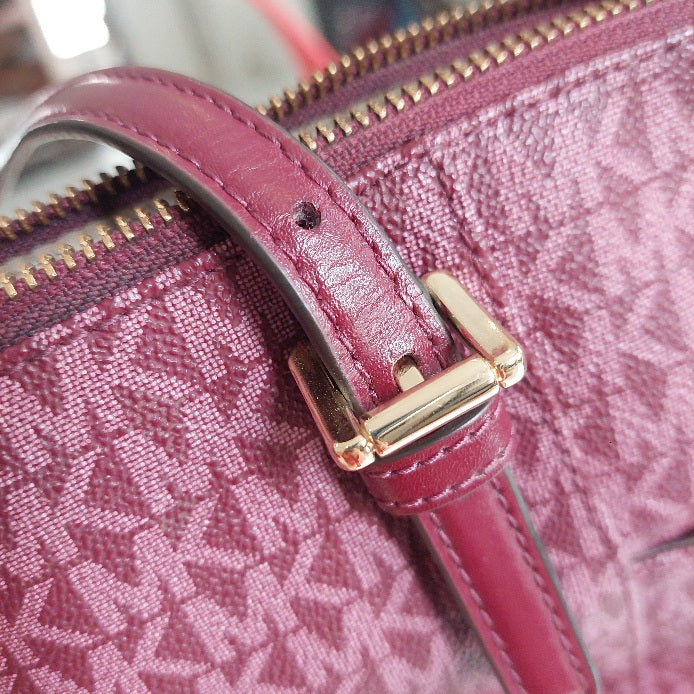 Michael Kors Plum Monogram Jet Set Travel Medium Tote | Pre Loved |