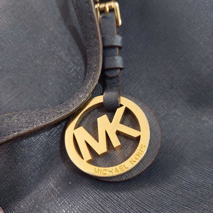 Michael Kors Navy Leather Handbag | Pre Loved |