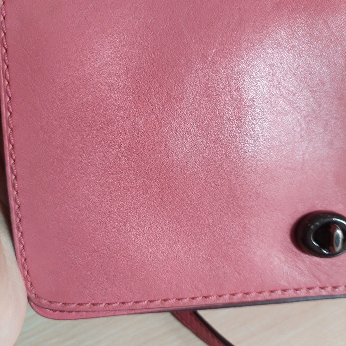 Coach Barbie Pink Dinky Leather Crossbody Bag | Pre Loved |