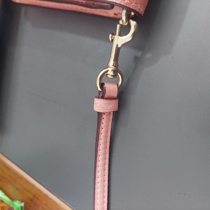 Coach Pink Signature Canvas Anna Foldover Crossbody Bag | Pre Loved |