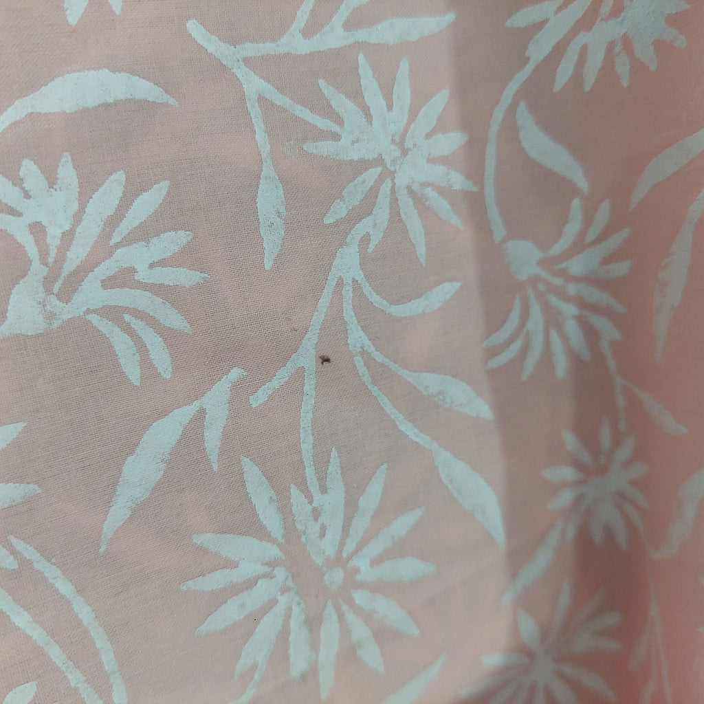 Blocked Textiles Light Pink & White Block Print Short Kurta | Like New |